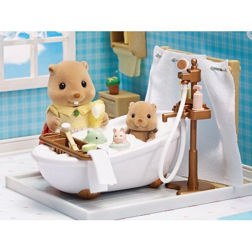  Visit the Calico Critters Store Calico Critters Deluxe Bathroom Set