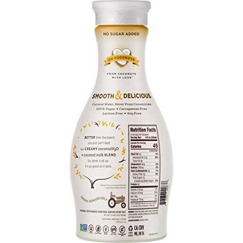  Califia Farms Coconutmilk and Coconut Water Blend, Dairy Free, Plant Milk, Vegan, Non-GMO, Go...