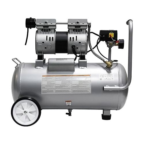  California Air Tools 8010 Steel Tank Air Compressor | Ultra Quiet, Oil-Free, 1.0 hp, 8 gal