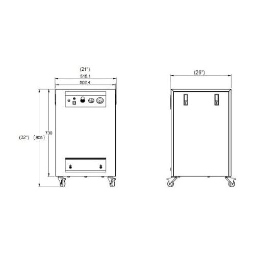  California Air Tools 8010DSPC Ultra Quiet and Oil-Free 1.0 HP 8.0 Gallon Steel Tank Air Compressor with Air Dryer in Sound Proof Cabinet