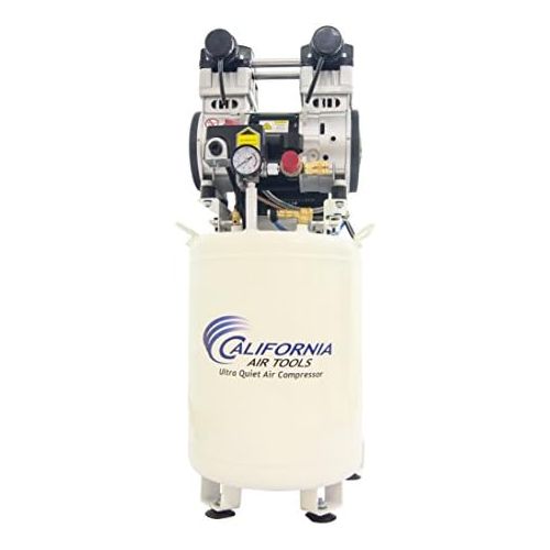  California Air Tools 10020DC-22060 Ultra Quiet & Oil-Free 220V 2.0 hp Steel Tank Air Compressor with Air Drying System, 10 gallon, White