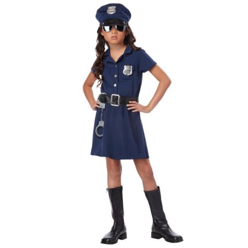  할로윈 용품California Costumes Girls Police Officer Costume - L