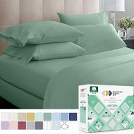 [아마존핫딜][아마존 핫딜] California Design Den 600 Thread Count 100% Cotton Sheets  Sage Long-Staple Cotton King Sheets, Fits Mattress Upto 18 Deep Pocket, Sateen Weave, Soft Cotton 4 Piece Bed Sheets Set