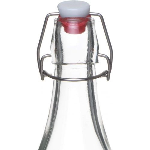  [아마존 핫딜] [아마존핫딜]California Home Goods Set of 6-33.75 Oz Giara Glass Bottle with Stopper Caps, Carafe Swing Top Bottles with Airtight Lids for Oil, Vinegar, Beverages, Liquor, Beer, Water, Kombucha, Kefir, Soda, By Cali