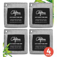 California Home Goods Bamboo Charcoal Air Purifying Bag 4-Pack - 200g Activated Charcoal Odor Absorber Moisture Absorber - Car Air Freshener - Odor Eliminators for Home - Car Freshener - Charcoal Bags O