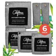 California Home Goods Activated Charcoal Bags Odor Absorber Bamboo Charcoal Air Purifying Bag, 4x200g Home Air Purifier & 4x50g Mini Air Freshener Bag, Charcoal Shoe Deodorizer, Car Air Freshener, Odor