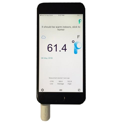  California Tradeworks Tempro JCK High Accuracy Wide Range Smart Thermometer for Both Android and IOS Mobile Devices