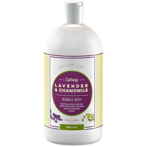  Calily Life Aromatherapy Lavender and Chamomile Bubble Bath Soak & Wash, 33.8 Oz. Infused with Pure...