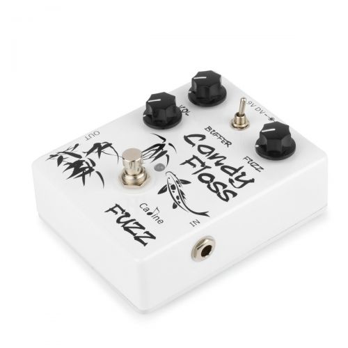  Caline Fuzz Pedal Electric Guitar Effects Pedal True Bypass with Aluminum Alloy Housing Candy Floss White CP-42