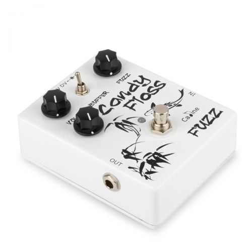  Caline Fuzz Pedal Electric Guitar Effects Pedal True Bypass with Aluminum Alloy Housing Candy Floss White CP-42