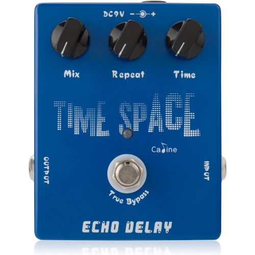  Caline Delay Effect Guitar Pedal Time Space Echo Electric Digital Pedal with 3 Switches Aluminum Alloy Housing CP-17