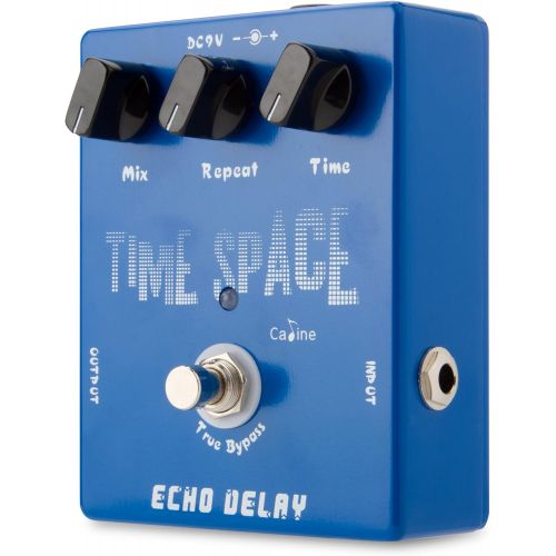  Caline Delay Effect Guitar Pedal Time Space Echo Electric Digital Pedal with 3 Switches Aluminum Alloy Housing CP-17