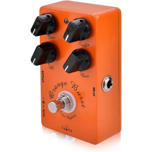  [아마존베스트]Caline CP-18 Overdrive Pre-Amp Pedal fuer E-Gitarre Elektro Effektgerat Stereo Orange