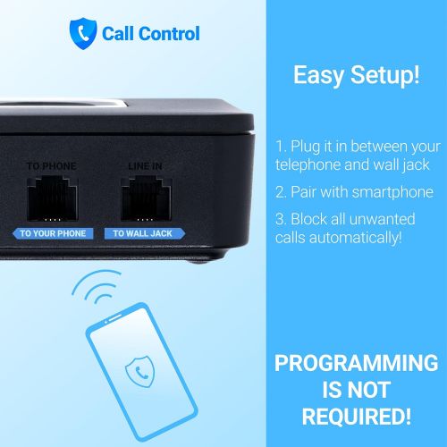  Call Control Home - Automatically Block Calls! Blocks All Spam Calls, Robocalls, Telemarketers and Unwanted Calls using CallerID. The only Smart Call Blocker for Landline Phones, V