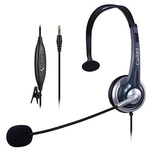  [아마존베스트]Callez C300E1 3.5mm Cell Phone Headset Mono, Truck Driver Headsets with Noise Canceling Mic, Compatible with iPhone Samsung Huawei HTC LG BlackBerry Mobile Phone Smartphones iPad i