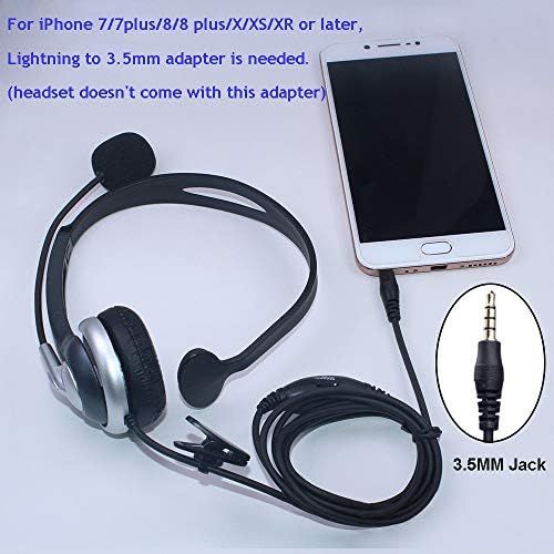  [아마존베스트]Callez C300E1 3.5mm Cell Phone Headset Mono, Truck Driver Headsets with Noise Canceling Mic, Compatible with iPhone Samsung Huawei HTC LG BlackBerry Mobile Phone Smartphones iPad i