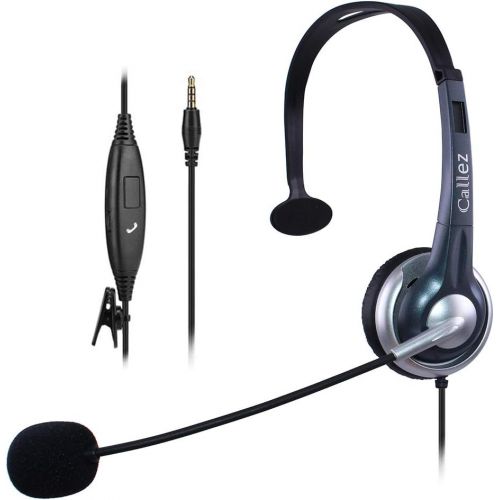  [아마존베스트]Callez C300E1 3.5mm Cell Phone Headset Mono, Truck Driver Headsets with Noise Canceling Mic, Compatible with iPhone Samsung Huawei HTC LG BlackBerry Mobile Phone Smartphones iPad i