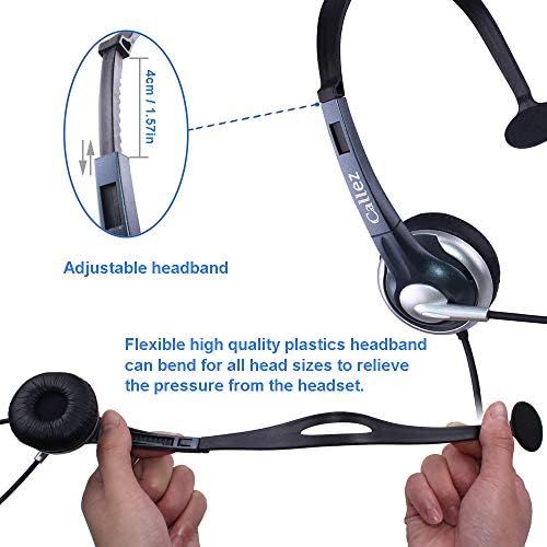  [아마존베스트]Callez C300E1 3.5mm Cell Phone Headset Mono, Truck Driver Headsets with Noise Canceling Mic, Compatible with iPhone Samsung Huawei HTC LG BlackBerry Mobile Phone Smartphones iPad i