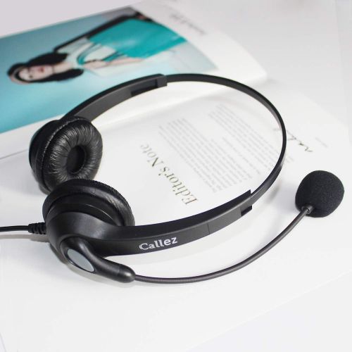  [아마존베스트]Callez USB Headset with Microphone Noise Cancelling & Audio Controls, Stereo Computer Headphones for Business Skype UC Lync Softphone Call Center Office, Clearer Voice, Super Light, Ultra