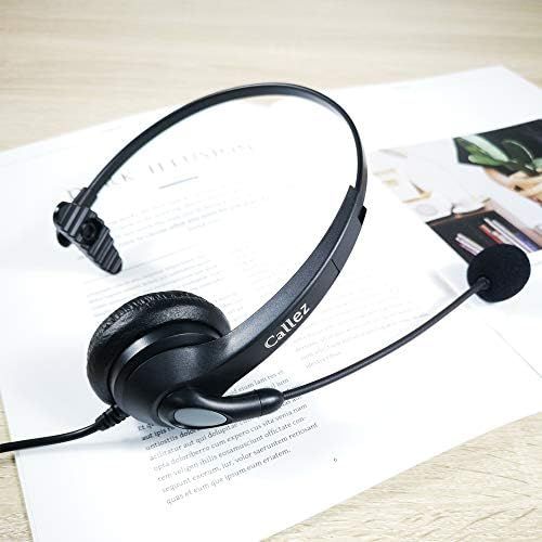  [아마존베스트]Callez USB Headset PC for Business Skype UC Lync SoftPhone Call Centre Office Stereo PC Headphones with Microphone Noise Cancelling & Volume Control Crystal Clear Chat, Super Light, Ultra