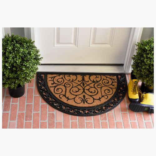  Calloway Mills 100102436 Ornate Scroll Doormat, 24 x 36 Natural/Black