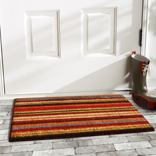  Calloway Mills 120041830 Natural Coir Stripe Doormat, 18 x 30 x 1.50, Multicolor