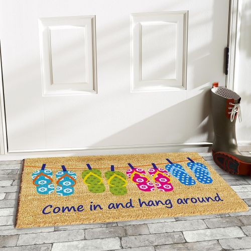  Calloway Mills Home & More 121831729 Flip-flop Fun Doormat, 17 x 29 x 0.60, Multicolor