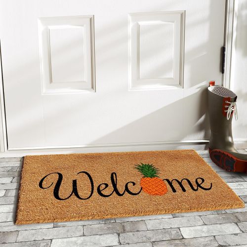  Calloway Mills 102301729 Pineapple Fun Doormat, 17 x 29 Multicolor