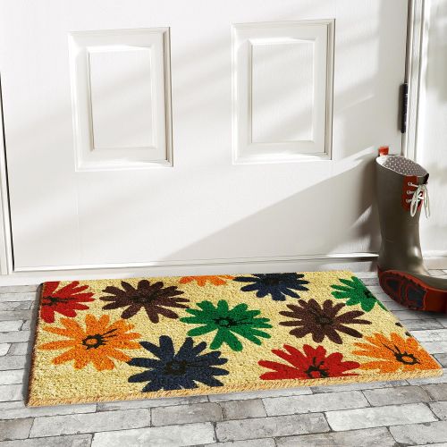  Calloway Mills Home & More 121371729 Colorful Daisies Doormat, 17 x 29 x 0.60, Multicolor