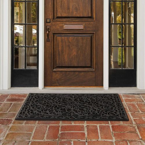  Calloway Mills 900223048 Gatsby Rubber Doormat, 30 x 48 Black