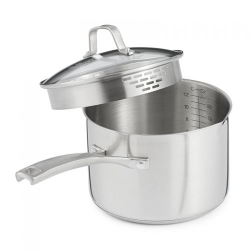  Calphalon Classic Stainless Steel Strain-and-Pour 3.5-Quart Saucepan