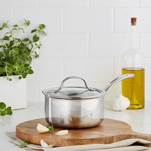  Calphalon Tri-Ply Stainless 1.5 Quart Covered Saucepan