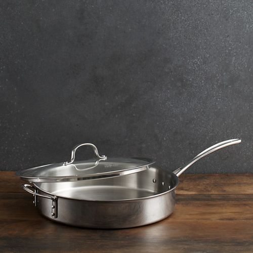  Calphalon Tri-Ply Stainless 5-Quart Covered Saut Pan