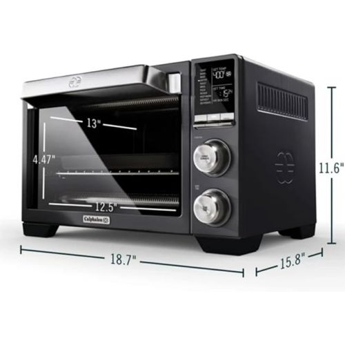  Calphalon Quartz Heat Countertop Toaster Oven, Stainless Steel, Extra-Large Capacity, Black, Dark Gray