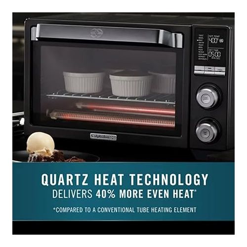  Calphalon Quartz Heat Countertop Toaster Oven, Stainless Steel, Extra-Large Capacity, Black, Dark Gray
