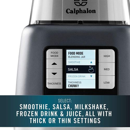  Calphalon Activesense Blender with Blend-N-Go Cup, Dark Stainless Steel