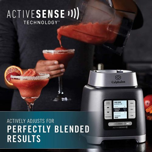  Calphalon Activesense Blender with Blend-N-Go Cup, Dark Stainless Steel