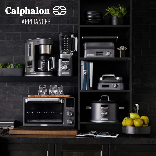  Calphalon Auto-Speed 68 Oz Blender with Blend-N-Go Smoothie Cup and BPA-free Tritan Jar 1100-Watt Base, Dark Stainless Steel