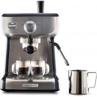 Calphalon Espresso Machine with Tamper, Milk Frothing Pitcher, and Steam Wand, Temp iQ 15-Bar Pump, Stainless Steel