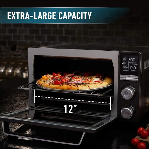  Calphalon Quartz Heat Countertop Toaster Oven, Stainless Steel, Extra-Large Capacity, Black, Dark Gray: Kitchen & Dining