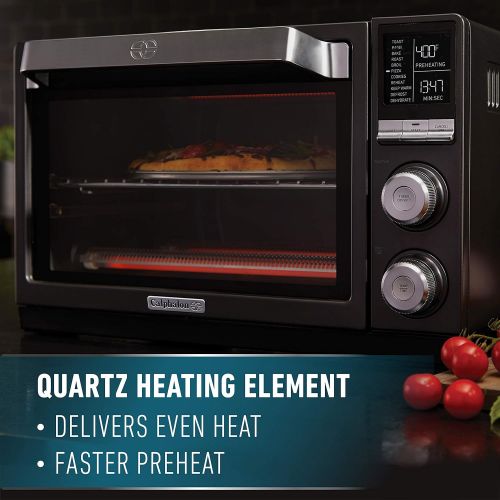  Calphalon Quartz Heat Countertop Toaster Oven, Stainless Steel, Extra-Large Capacity, Black, Dark Gray: Kitchen & Dining