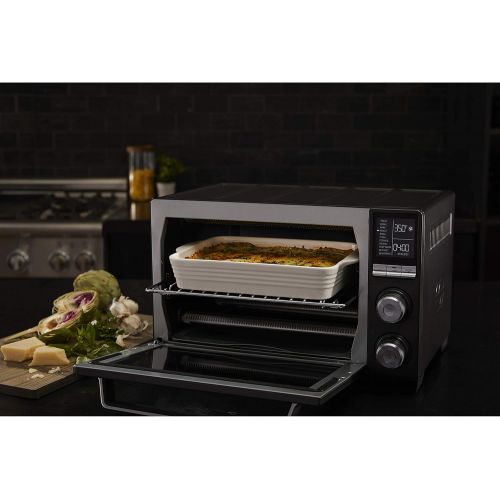  Calphalon Quartz Heat Countertop Toaster Oven, Stainless Steel, Extra-Large Capacity, Black, Dark Gray: Kitchen & Dining