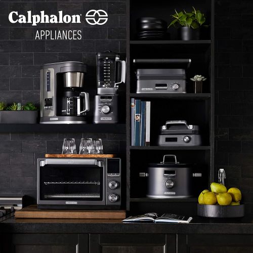 Calphalon Quartz Heat Countertop Toaster Oven, Stainless Steel, Extra-Large Capacity, Black, Dark Gray: Kitchen & Dining
