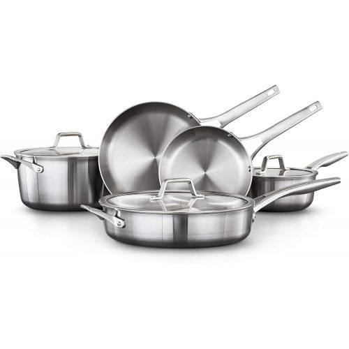  Calphalon Premier Stainless Steel 13-Piece Cookware Set, Silver: Kitchen & Dining