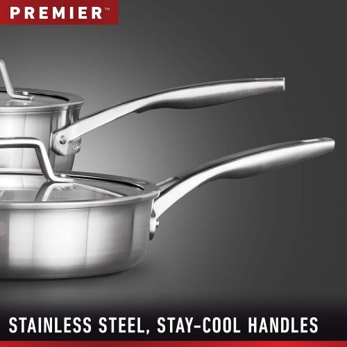  Calphalon Premier Stainless Steel 13-Piece Cookware Set, Silver: Kitchen & Dining