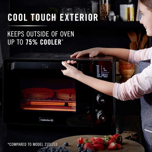  [아마존베스트]Calphalon Performance Cool Touch Toaster Oven with Turbo Convection, Large (2106488), Black/Silver