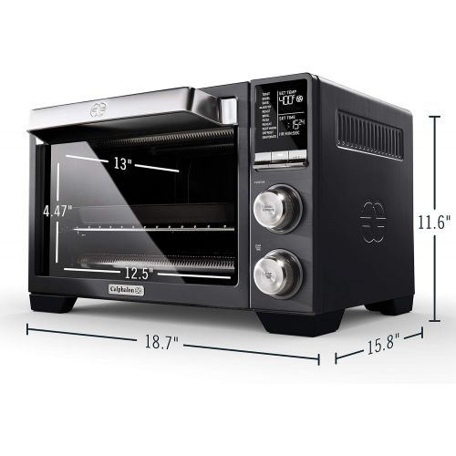  Calphalon Air Fryer Oven, 11-in-1 Toaster Oven Air Fryer Combo, 26.4 QT/25 L, Fits 12 Pizza, Stainless Steel