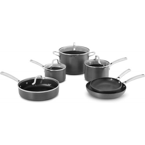  Calphalon Classic Hard-Anodized Nonstick Pots and Pans, 10-Piece Cookware Set