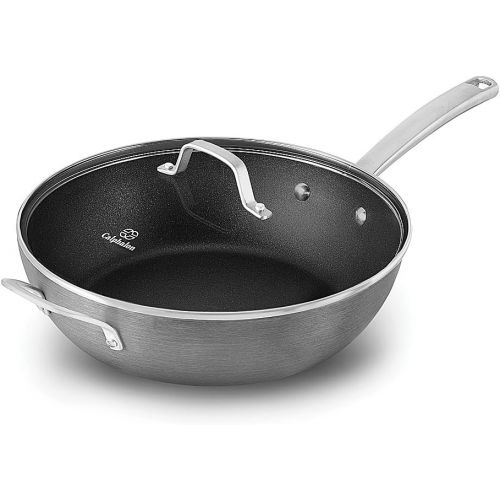  Calphalon 1943289 Classic Nonstick Jumbo Fryer Omelet Pan with Cover, 12, Grey