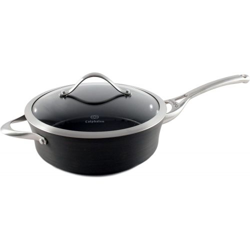  Calphalon Contemporary Hard-Anodized Aluminum Nonstick Cookware, Saute Pan, 3-quart, Black